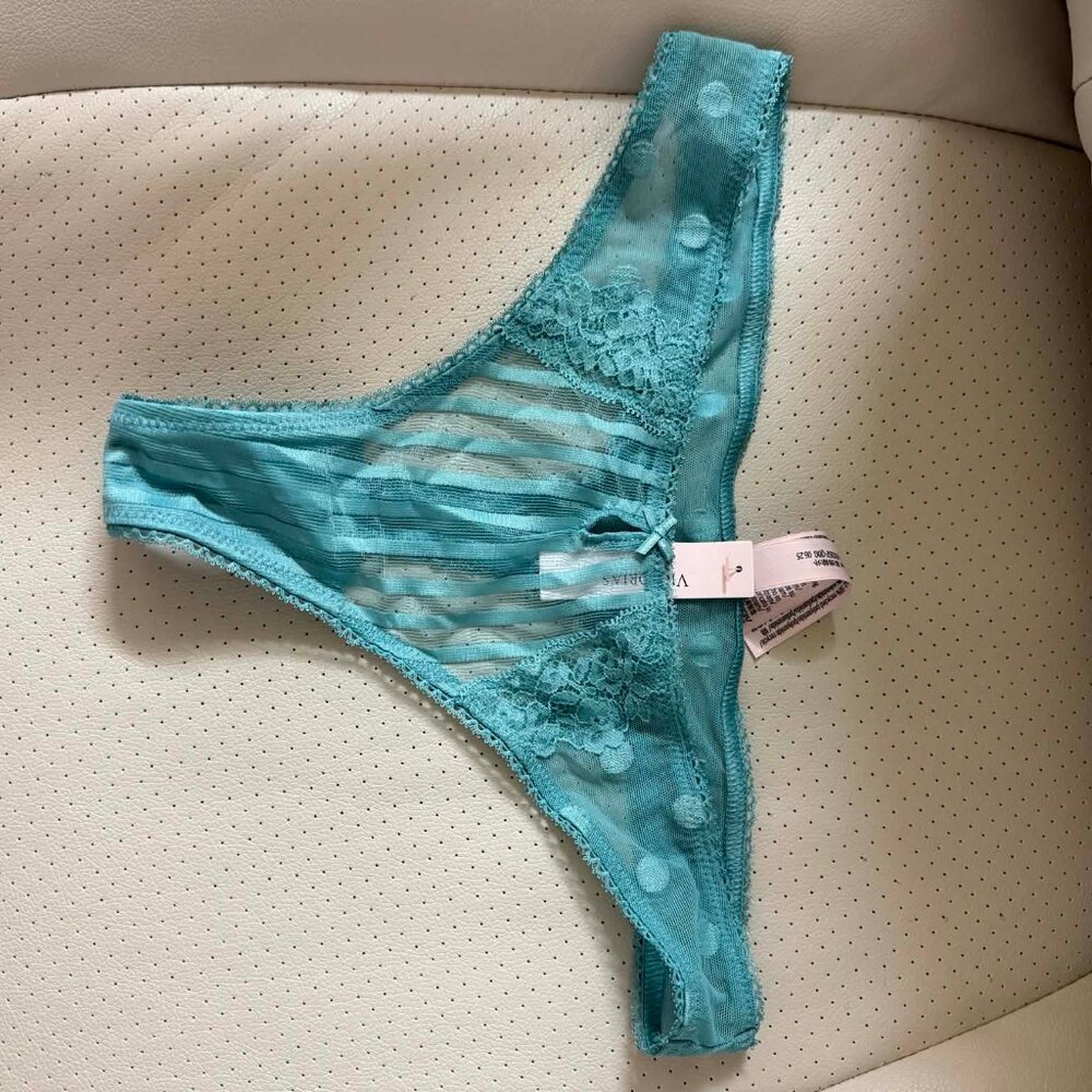 Victoria's Secert Heritage Dusty Turquoise Thong S